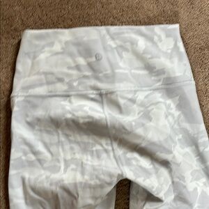 Lululemon White Camouflage Leggings